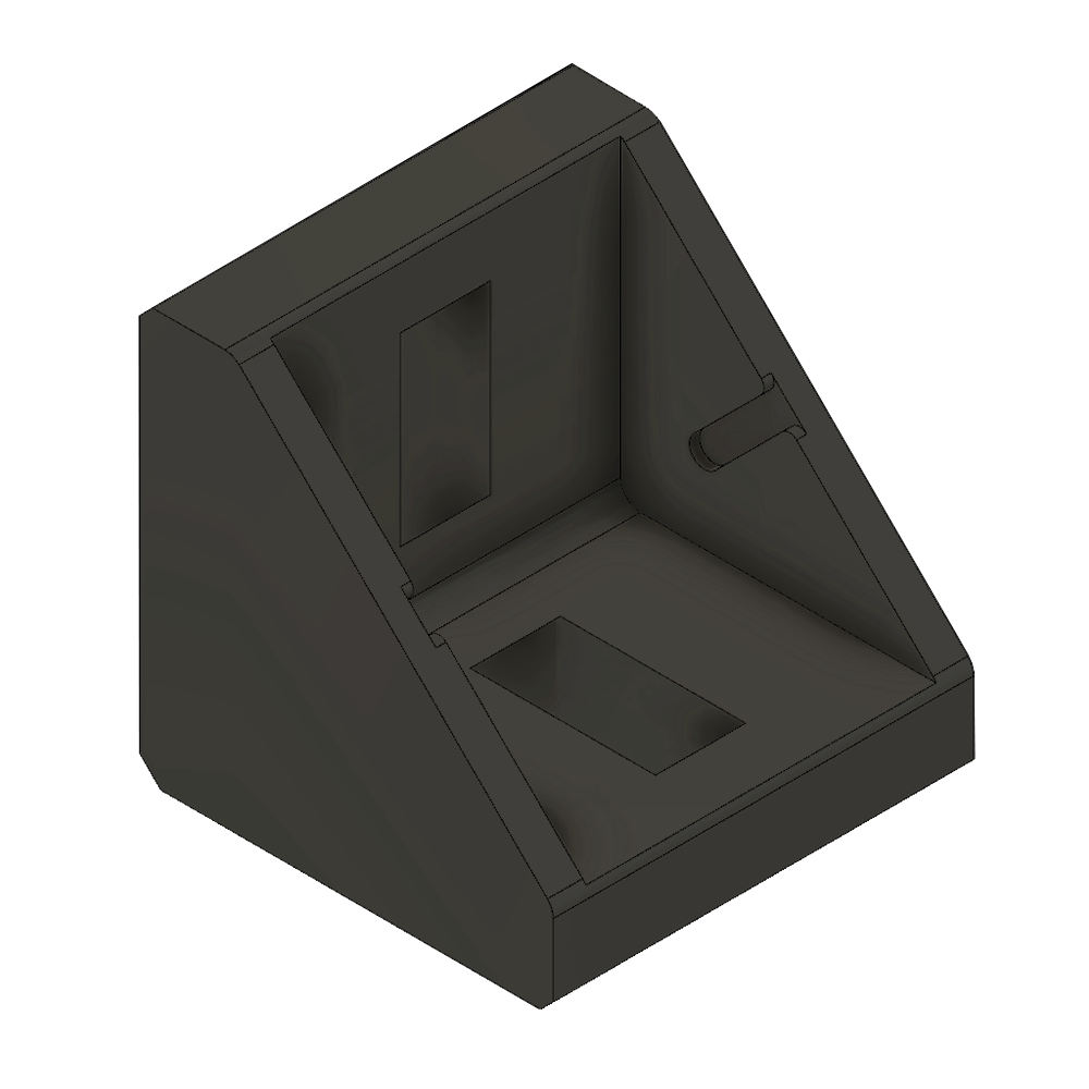 MODULAR SOLUTIONS ELITE ALUMINUM GUSSET BRACKET 45MM X 45MM ANGLE W/HARDWARE